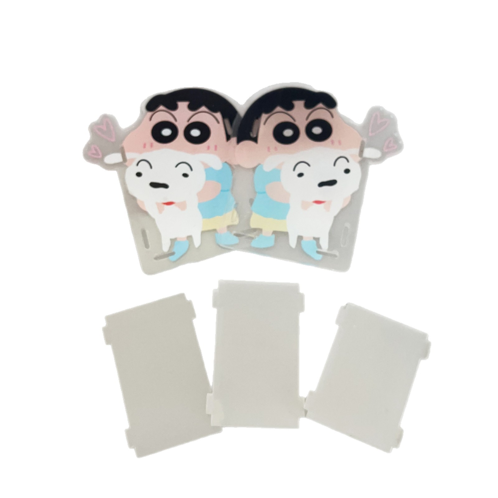 Cute Cartoon Shin-chan Acrylic Pencil Holder Desktop Storage Box Student Large Capacity Cosmetic Stationery Box