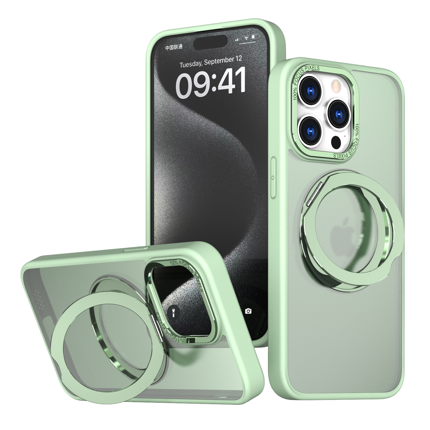 For Apple 17romax Phone Case Magnetic Rotating 360 Stand iPhone16/15/14/13 Protective Case