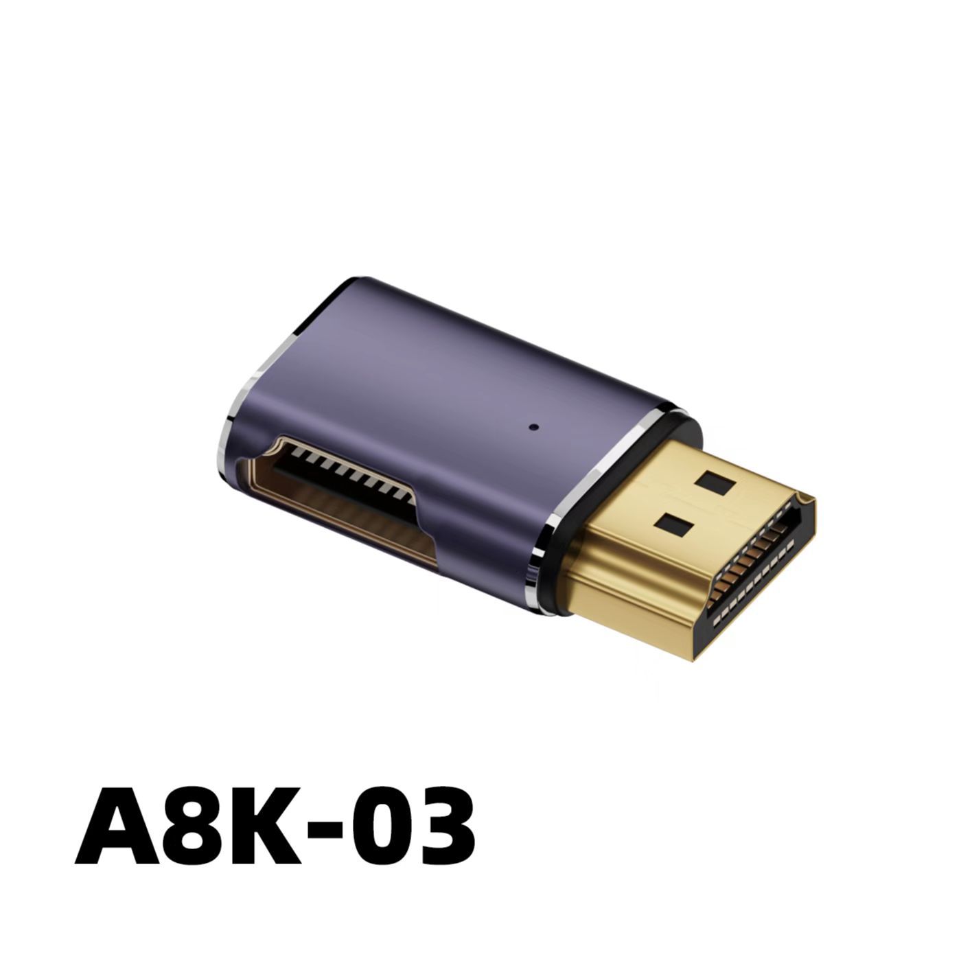 8K HDTV2.1 Male to Female Upward 90 Degree 270 Degree Adapter AM/AF Computer TV Ultra HD Adapter