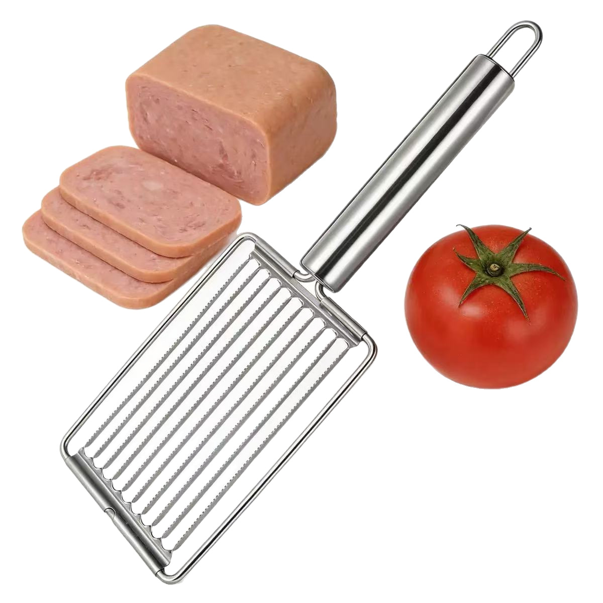 Stainless steel slicer kitchen household ham tomato fruit quick slicing tool