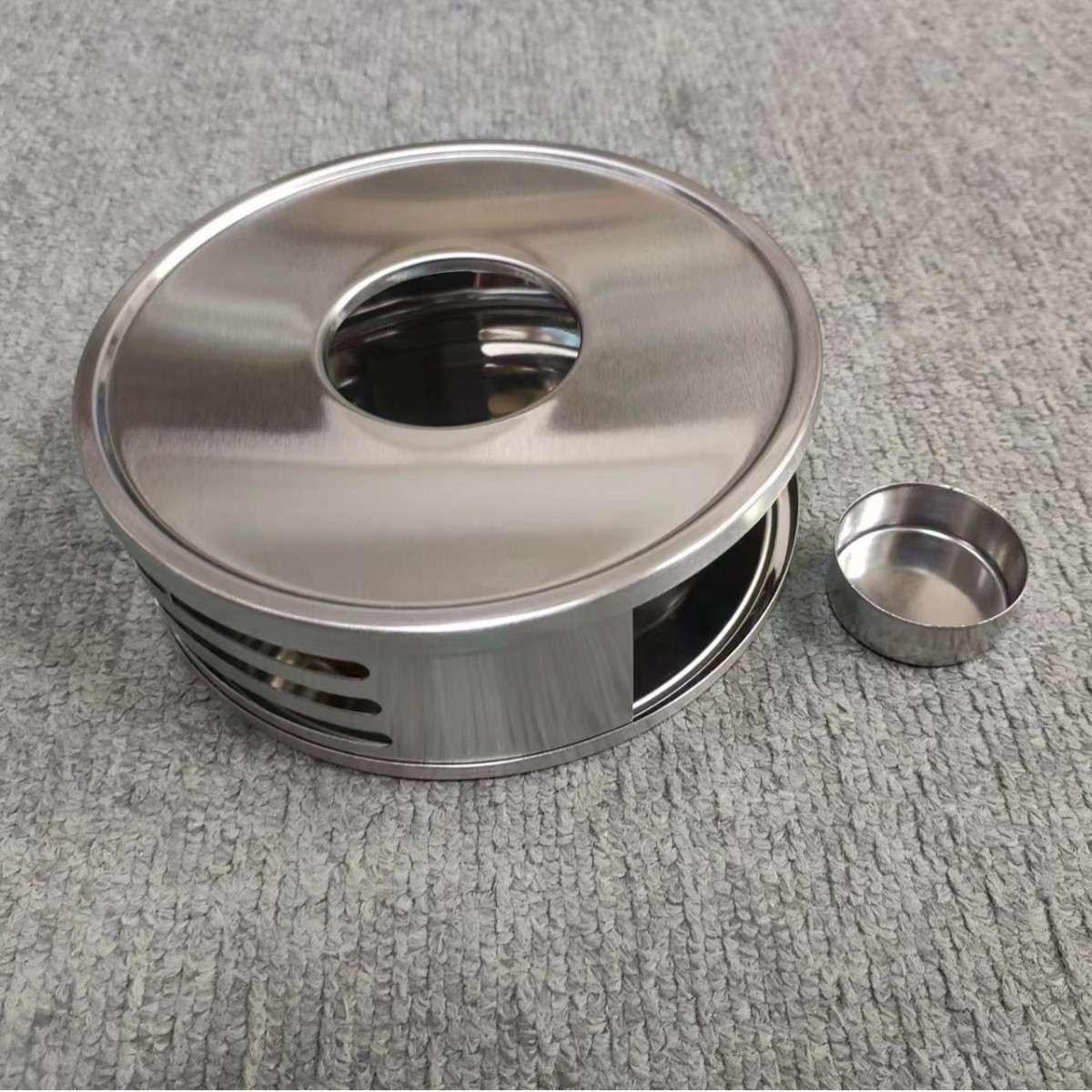 Stove Tea Chat Small Stove Stainless Steel Charcoal Stove Alcohol Candle Carbon Stove Tea Boiling Stove Tea Warming Stove Insulation Base Small Stove