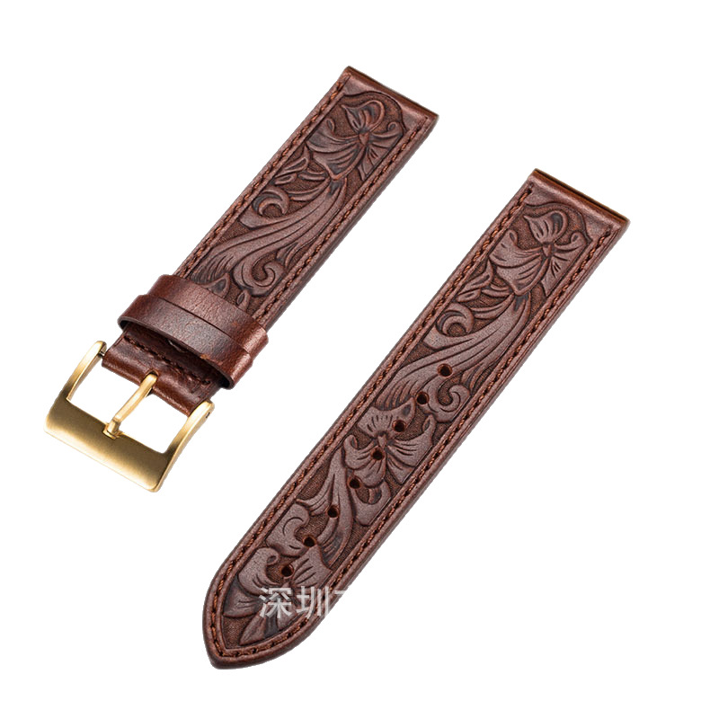 Replacement smart watch strap genuine leather wristband watch