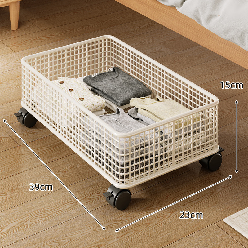 Under-bed Storage Box, Flat Clothing Storage Cabinet, Mobile Children's Toy Drawer-type Storage Organizer