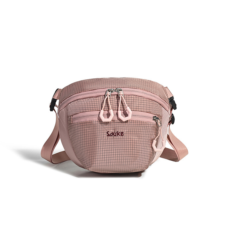 Outdoor Small Crossbody Bag for Women Summer Lightweight Multi-compartment Outdoor Travel Backpack Nylon Sports Chest Bag Crossbody Bag