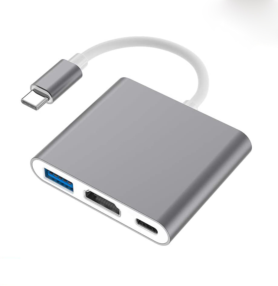 3-in-1 Docking Station Type-C to HDMI 4K Multi-function Converter USB 3.0 Supports Multi-port Conversion