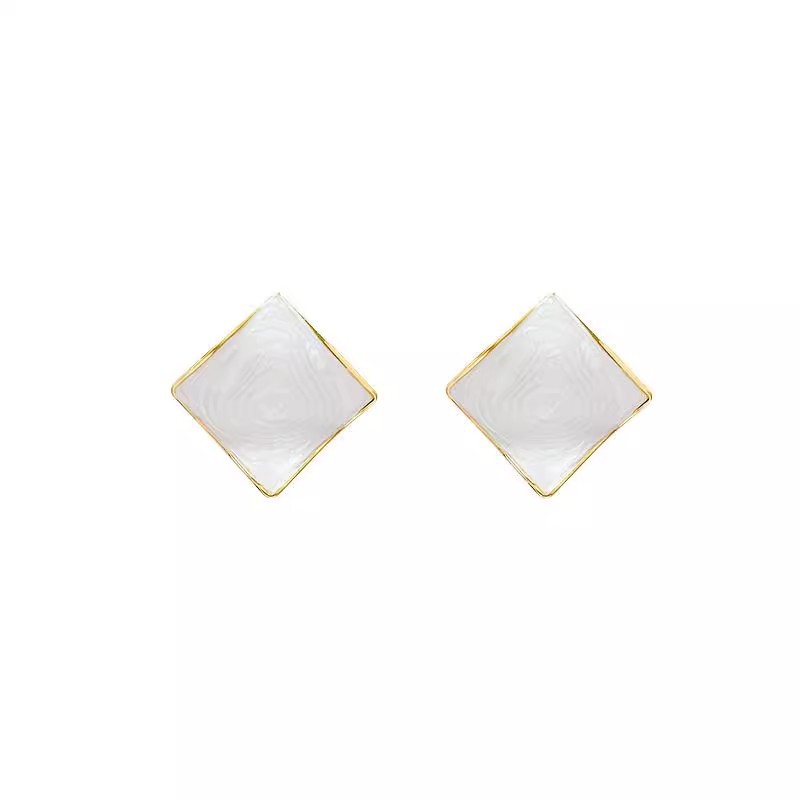 Irregular Geometric Enamel Drop Earrings Women 2025 New Stud Earrings Ear Accessories