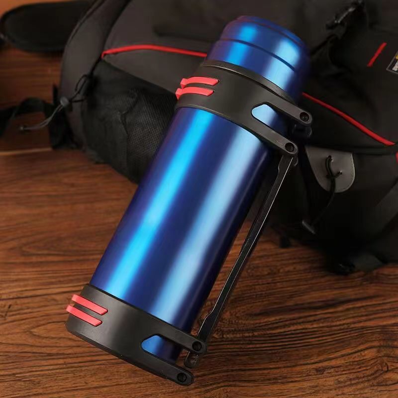 Stainless steel vacuum flask travel flask vacuum cup large capacity outdoor sports cold water flask portable car