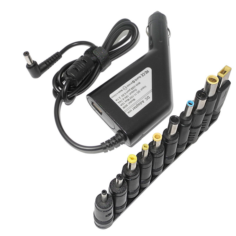 Car laptop power charger 19V4.74A car charger power adapter 5V2.1A USB fast charge