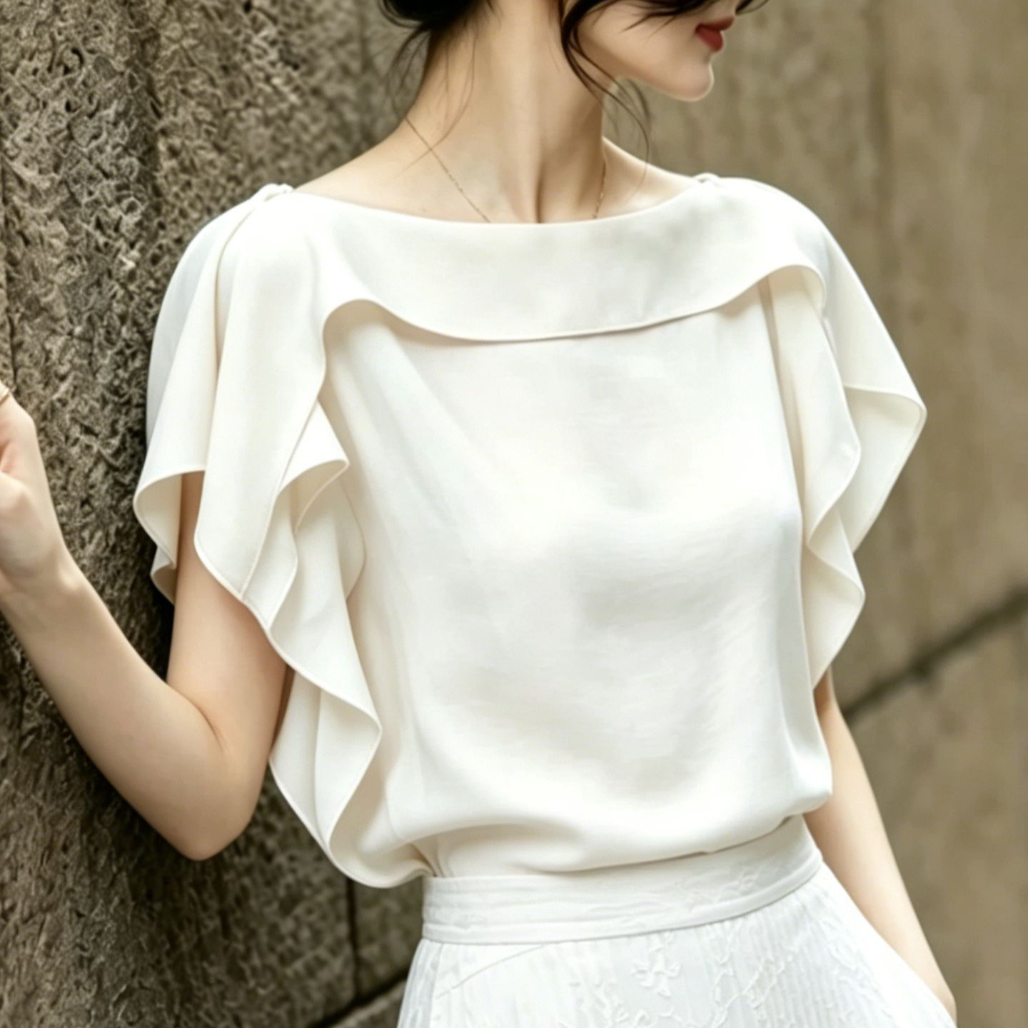 Heavyweight Silk Top Women 2026 Summer SS851 New Ruffle Light Mature Mulberry Silk Blouse