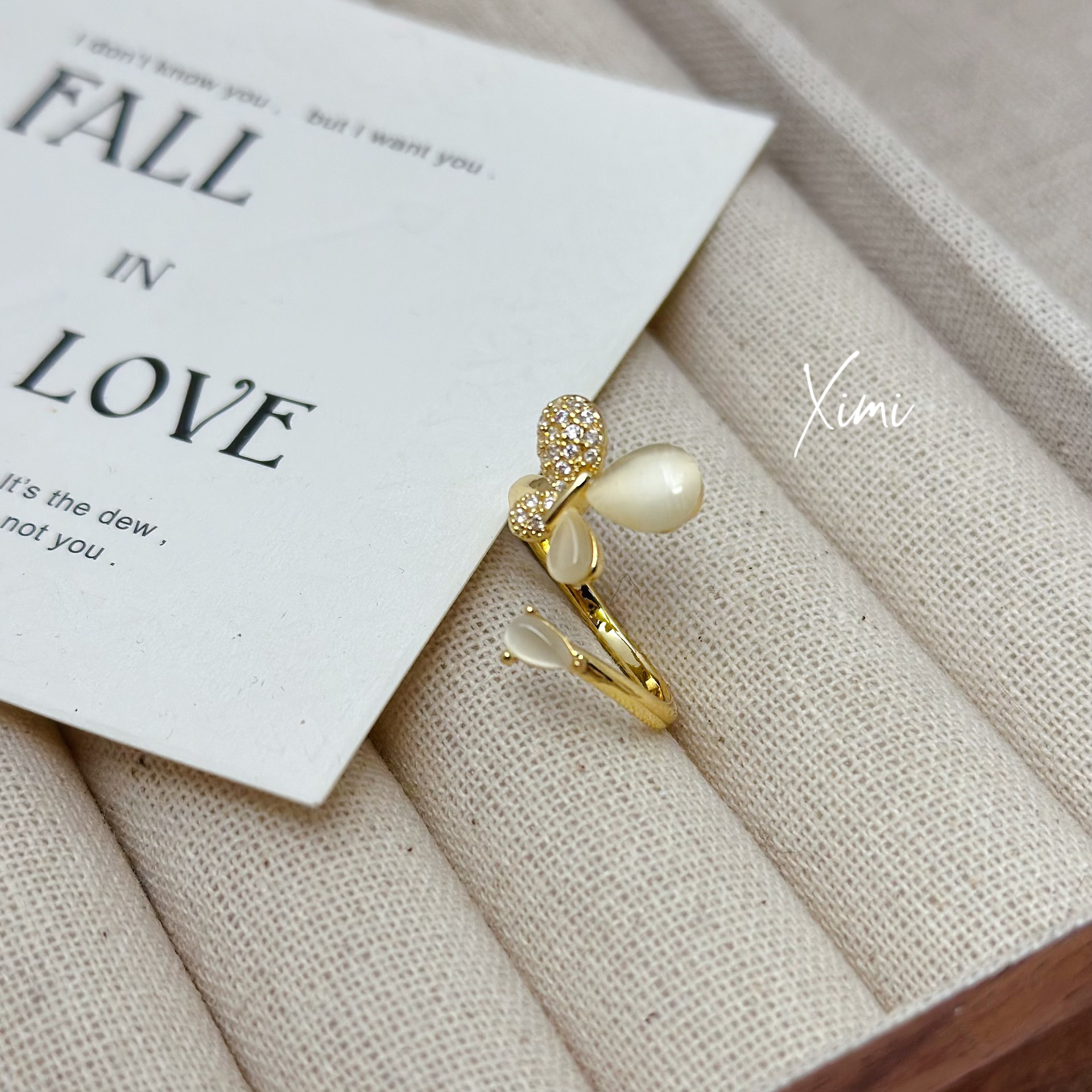 Cat Eye Butterfly Ring for Women Open Index Finger Ring New Band