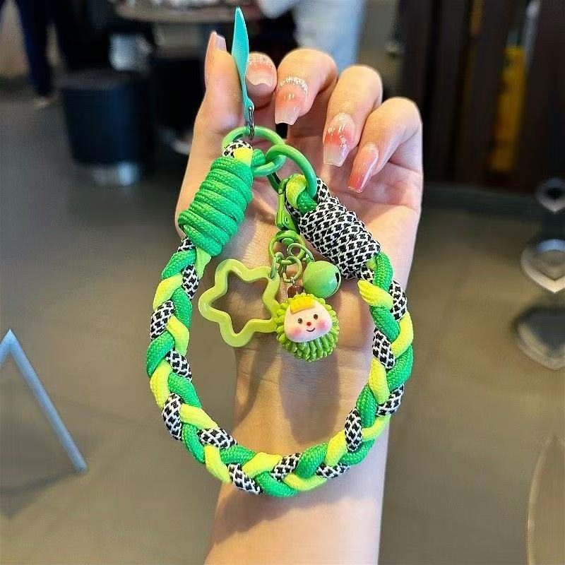 Contrast Color Camera Twist Wrist Keychain Phone Outdoor Lanyard Pendant Universal Handheld Woven Sturdy Short Rope