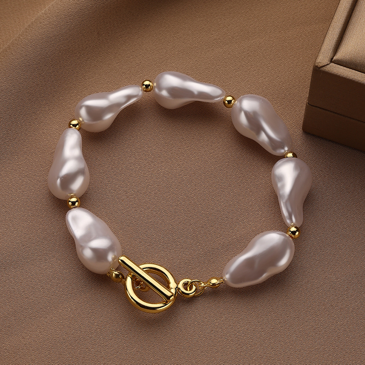 Baroque pearl bracelet bead bracelet irregular shaped pearl bracelet