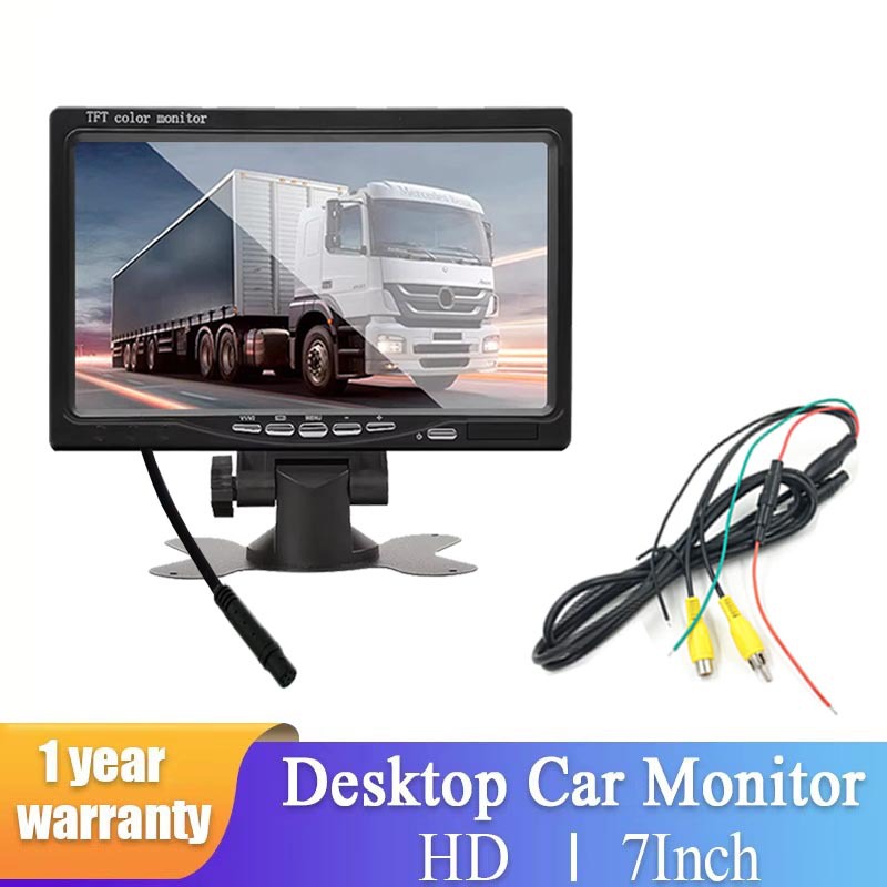 7 inch HD IPS monitor car vehicle display screen AHD security home monitoring monitor 12v24v