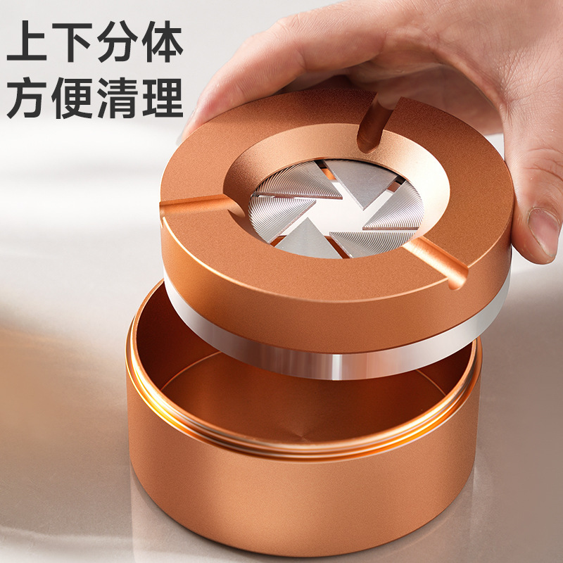 Car Ashtray Anti-Fly Ash Rotating Openable with Lid Car Home Office Desktop