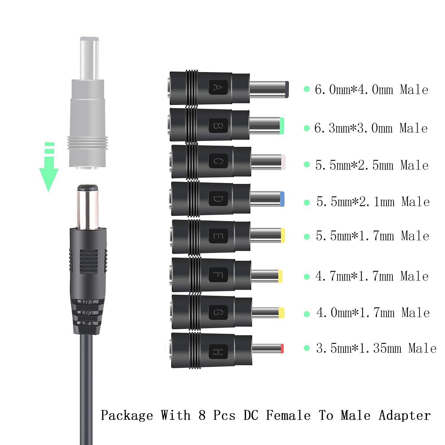 USB power boost cable 5V to DC9V/12V step-up converter cable with 8 DC tips multi-function voltage conversion cable