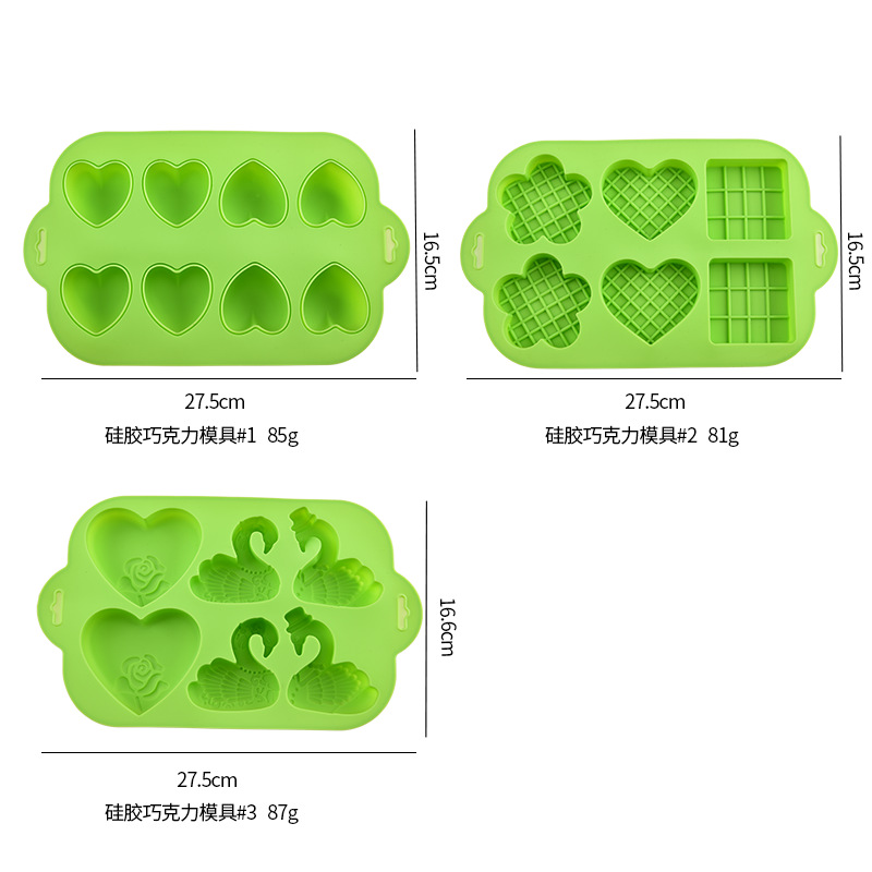 High temperature resistant silicone baking cake mold love swan chocolate pastry baking mold DIY baking tool