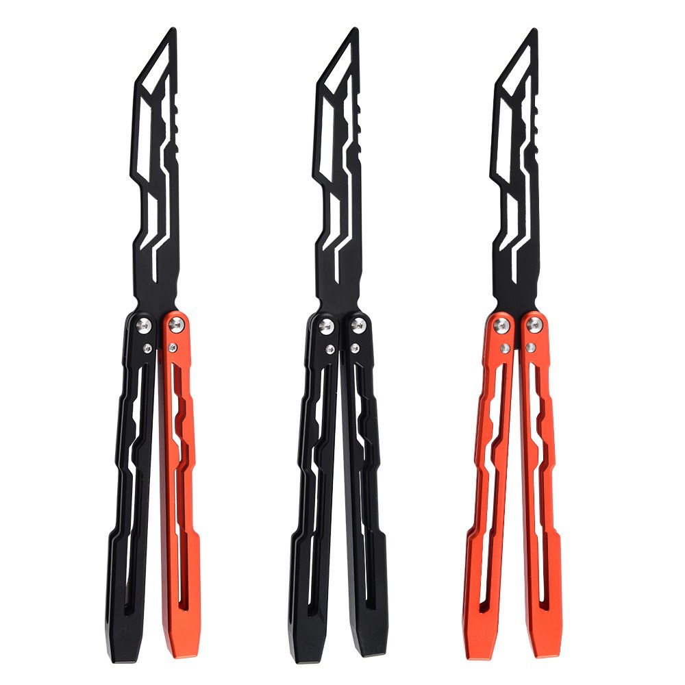 New Mecha Style Butterfly Knife Unsharpened Folding Knife CSGO Peripheral Outdoor Portable Practice Tool
