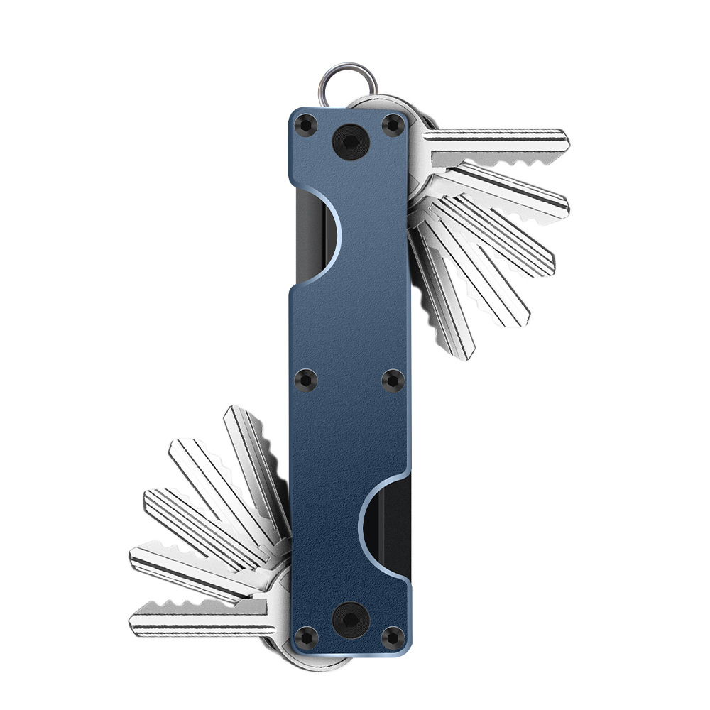 2025 New Double-Head Metal Keychain Aluminum Alloy Key Clip Multi-Key Organizer Holds 2-6 Keys