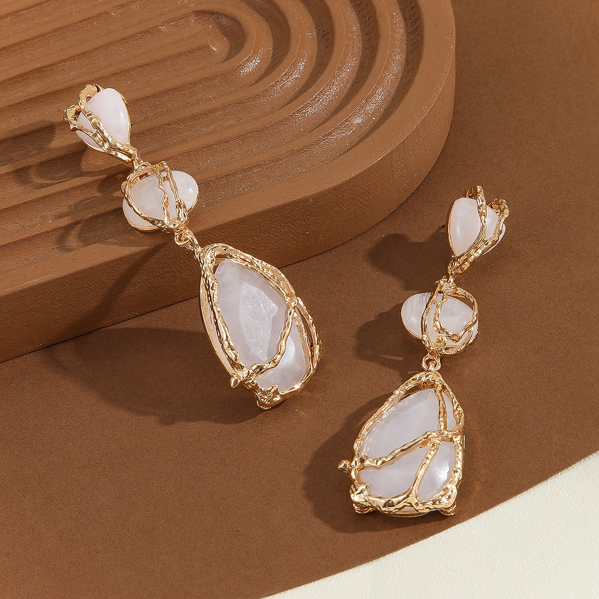 2024ZA Teardrop Earrings Niche Geometric Earrings Simple Earrings Women