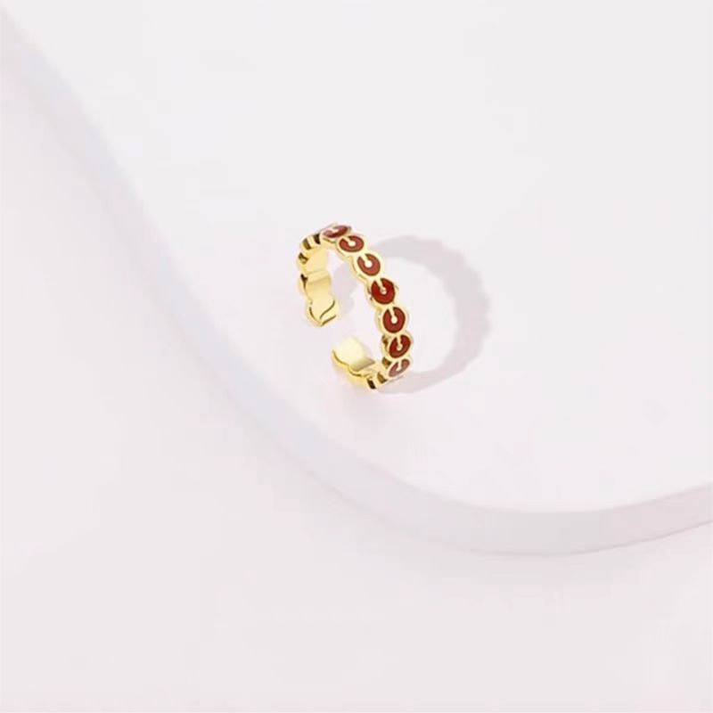 New Lucky Sign Enamel Ring Necklace Bracelet Earring Series Simple