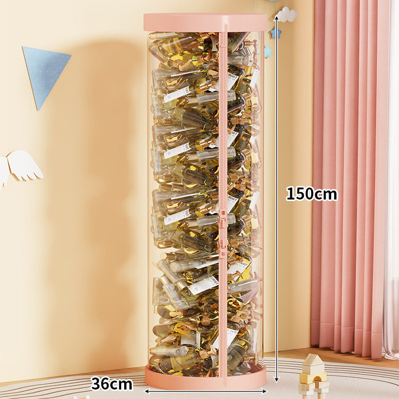 Empty Bottle Storage Bucket, Beauty Salon Large Capacity Cosmetic Storage Bucket, Bottle Jar Placement Bucket, Transparent Display Tube