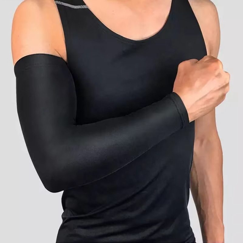 Sports arm sleeve, sun protection outdoor cycling running anti-slip summer sleeve, ice silk breathable high-elastic custom
