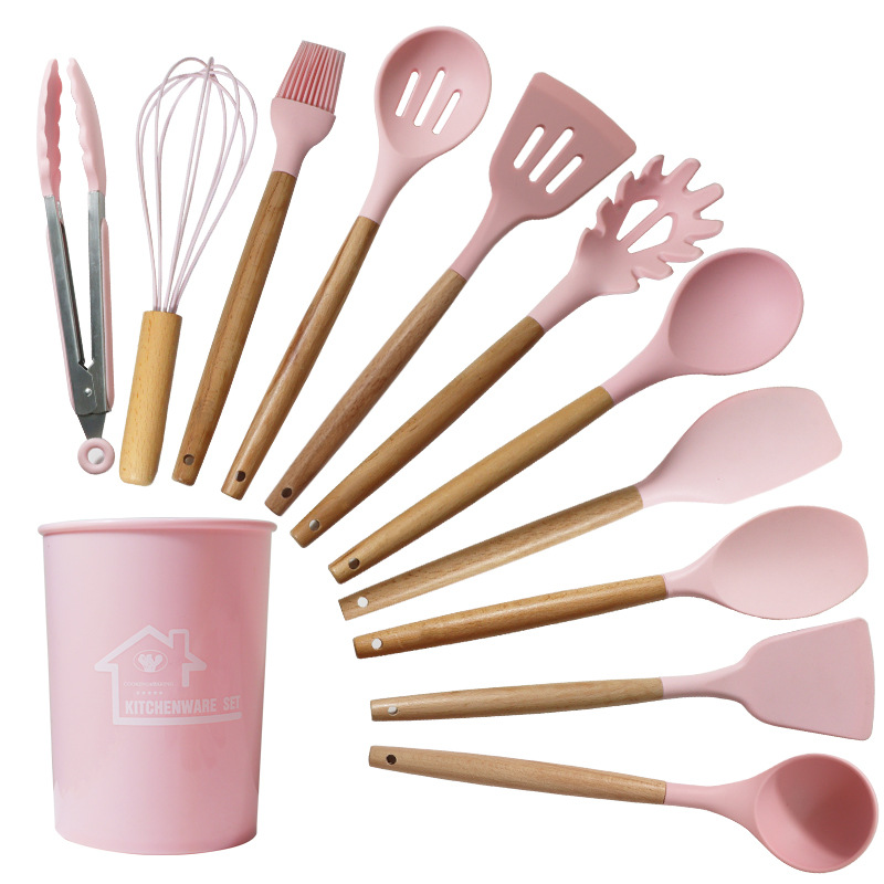 Silicone Spatula and Soup Spoon 12-Piece Set Non-Stick Silicone Spatula Household Food Grade Silicone Spatula Silicone Kitchenware Set