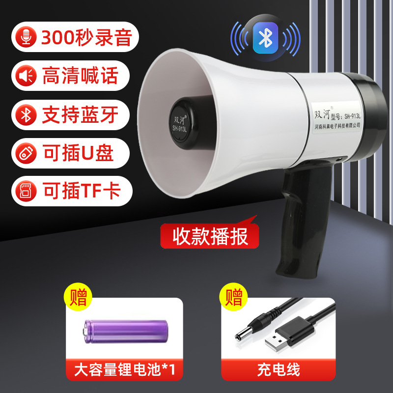 300秒蓝牙支付收款播报可插U盘+1个锂电池（913L）