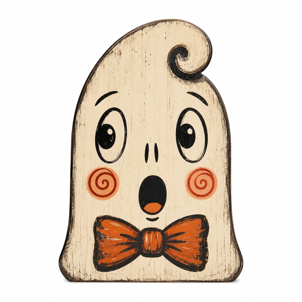 Halloween Wooden Tabletop Tray Ornament Ghost Black Cat Pumpkin Owl Home Window Display Decoration