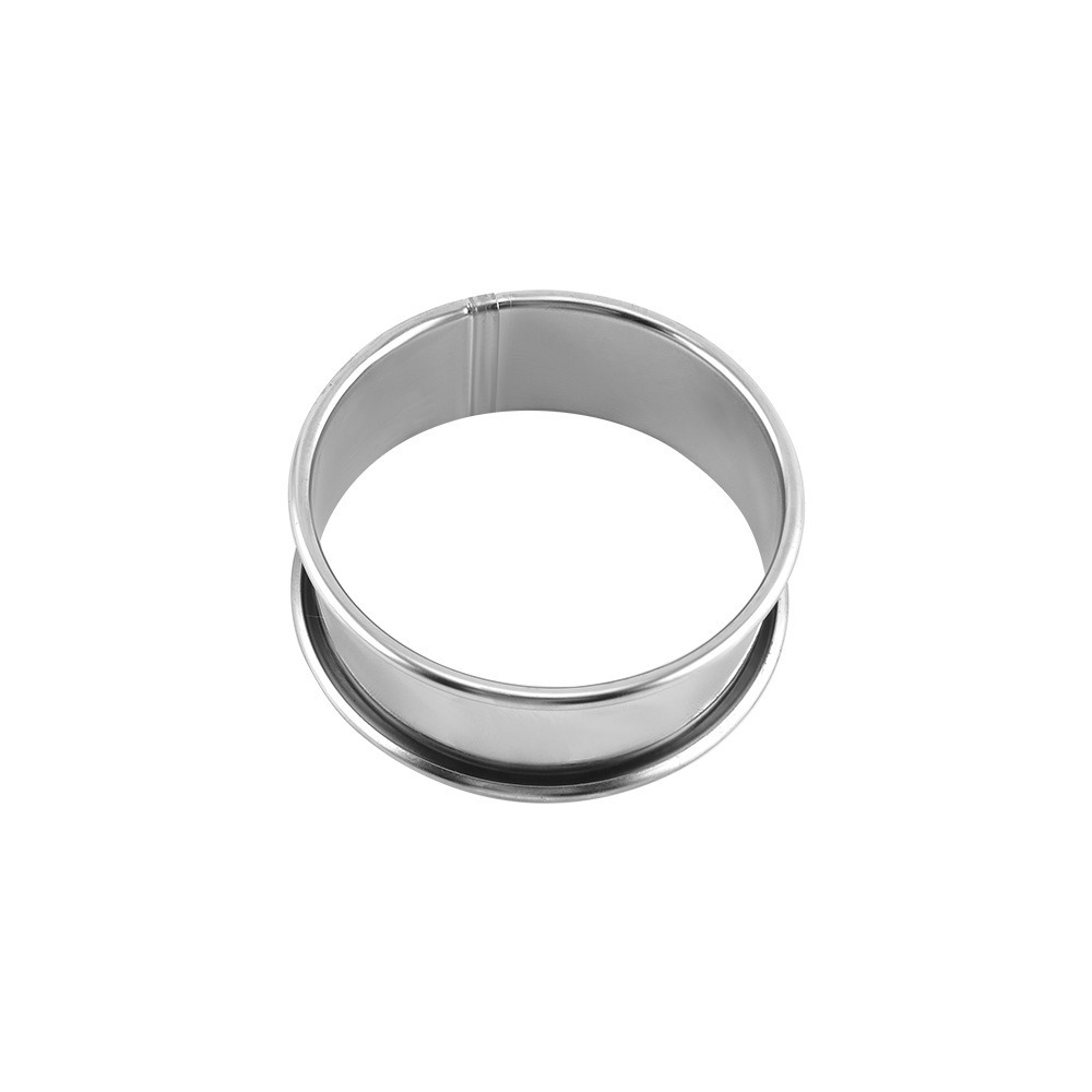 Stainless Steel Cake Ring Tart Ring Mold Double Rolled Edge Round Smooth Baking Tool