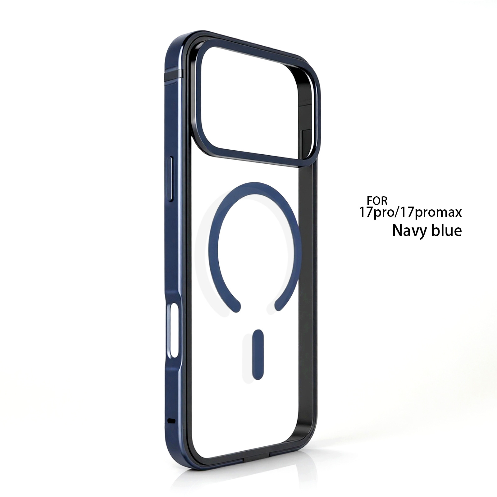 Magnetic Phone Case for iPhone 17 Pro Max Transparent Case with Metal Frame Anti-drop