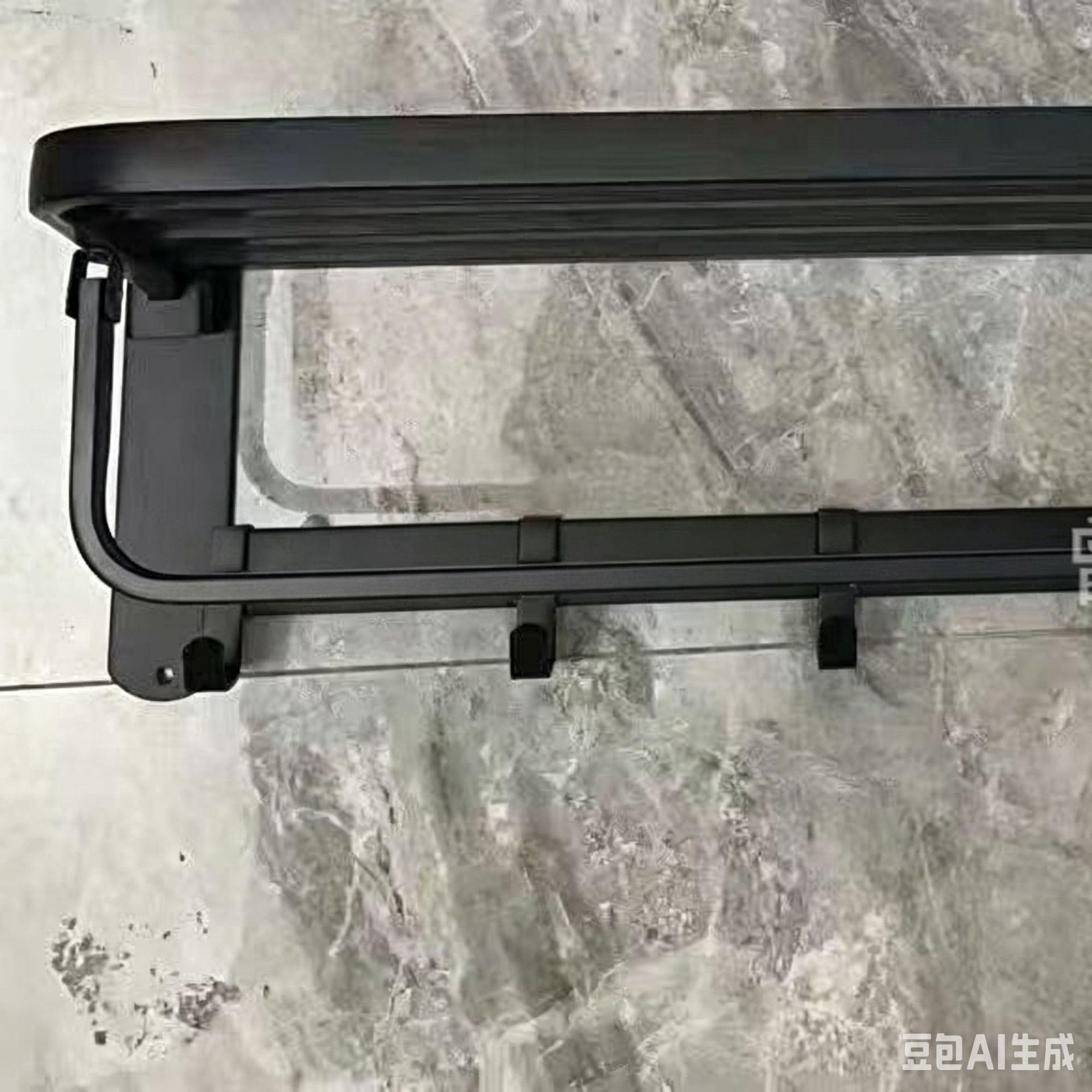 方管浴巾架【黑色】T55