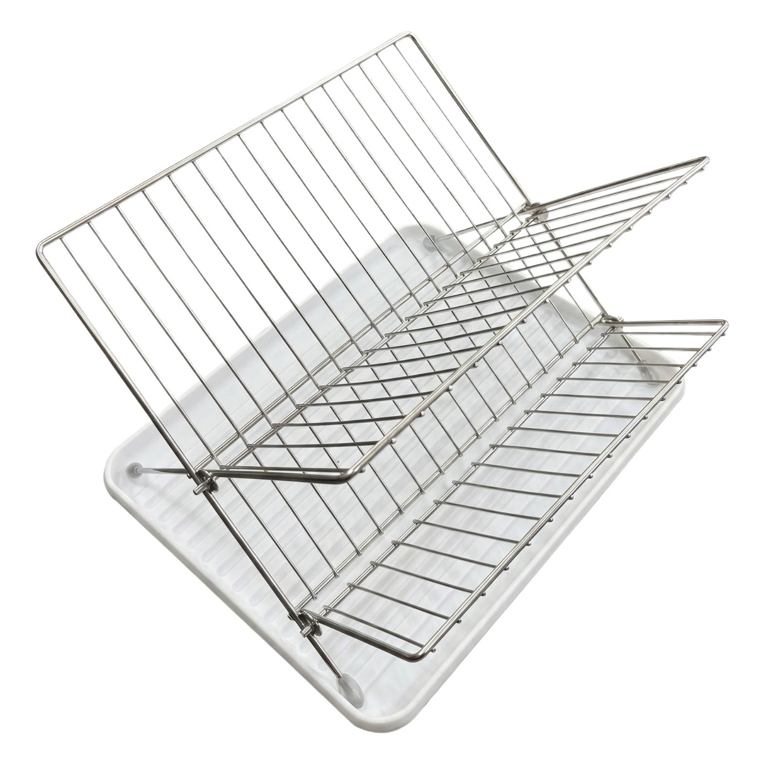 Stainless steel folding X-shaped bowl and plate rack, multi-layer draining bowl and plate rack, kitchen storage rack, bowl and dish organizer