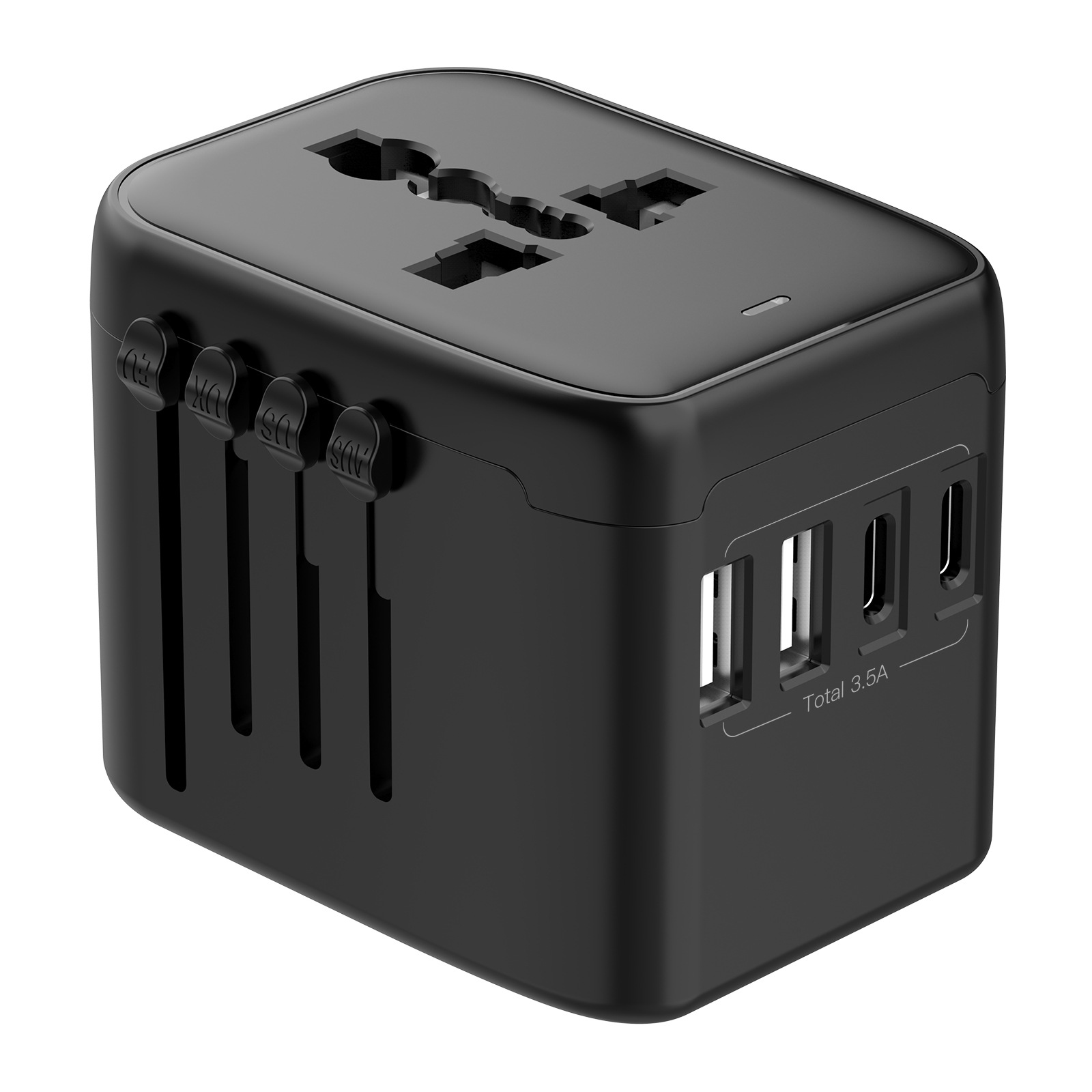 2A2C Universal Adapter Plug Travel Abroad PD20W Socket Converter QC18W UK/AU Standard Converter Plug