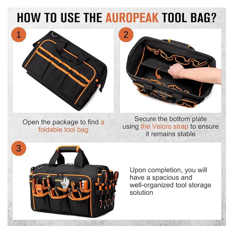 New 17-inch Heavy Duty Tool Bag Thickened Oxford Cloth Portable Handheld Storage Tool Bag