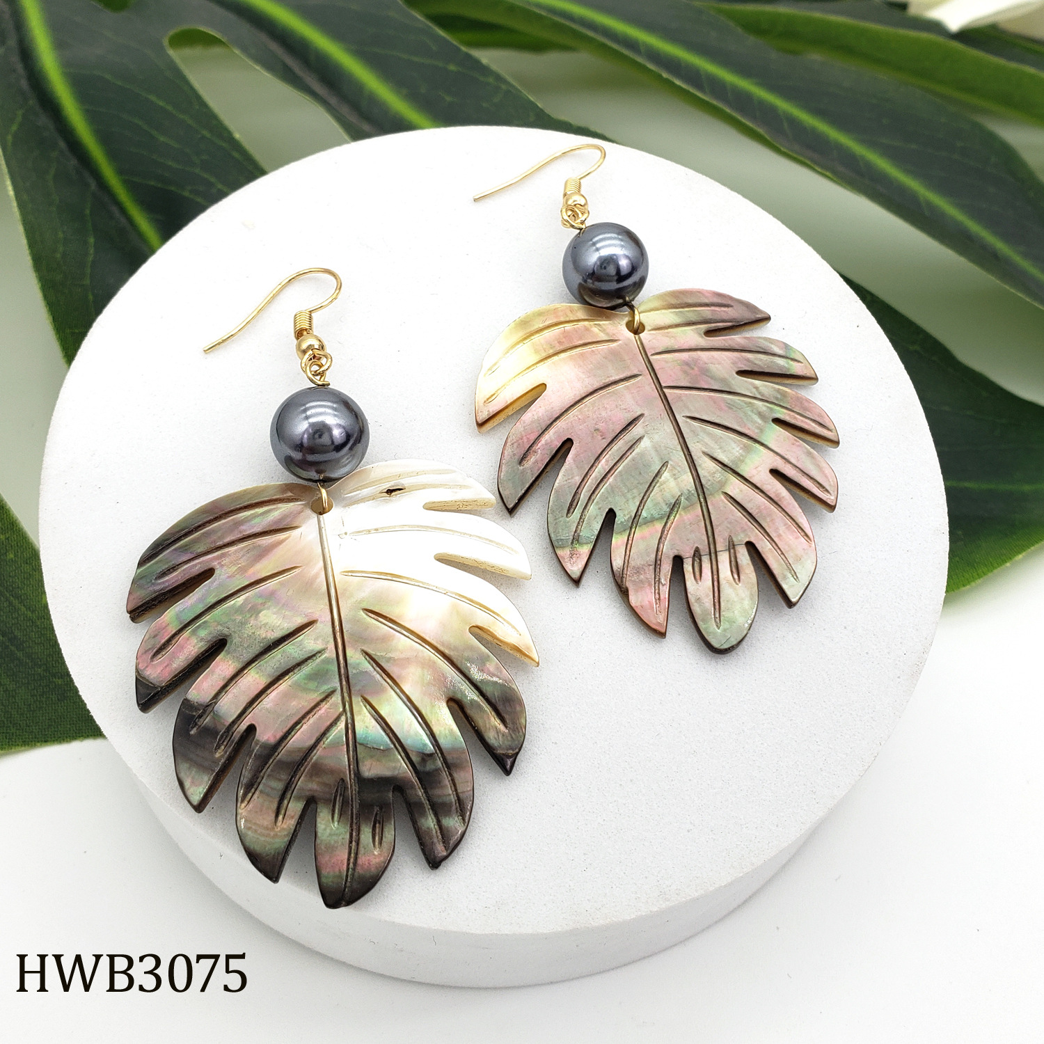 Original Design Natural Black Shell Pearl Earrings Turtle Drop Earrings