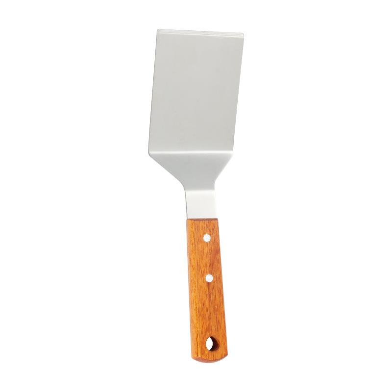 Stainless steel teppanyaki cooking spatula, Western pizza spatula, hand-grabbed cake press, pancake tool, stir-fry ice spatula