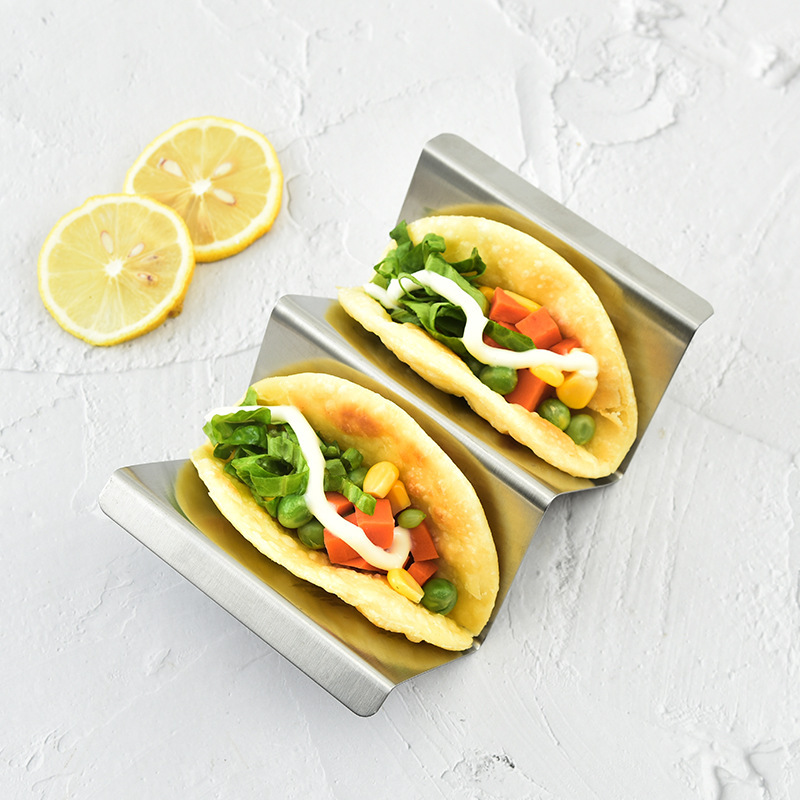 Mexican W-shaped stainless steel thin pancake rack, taco holder, chicken spring roll holder, taco holder