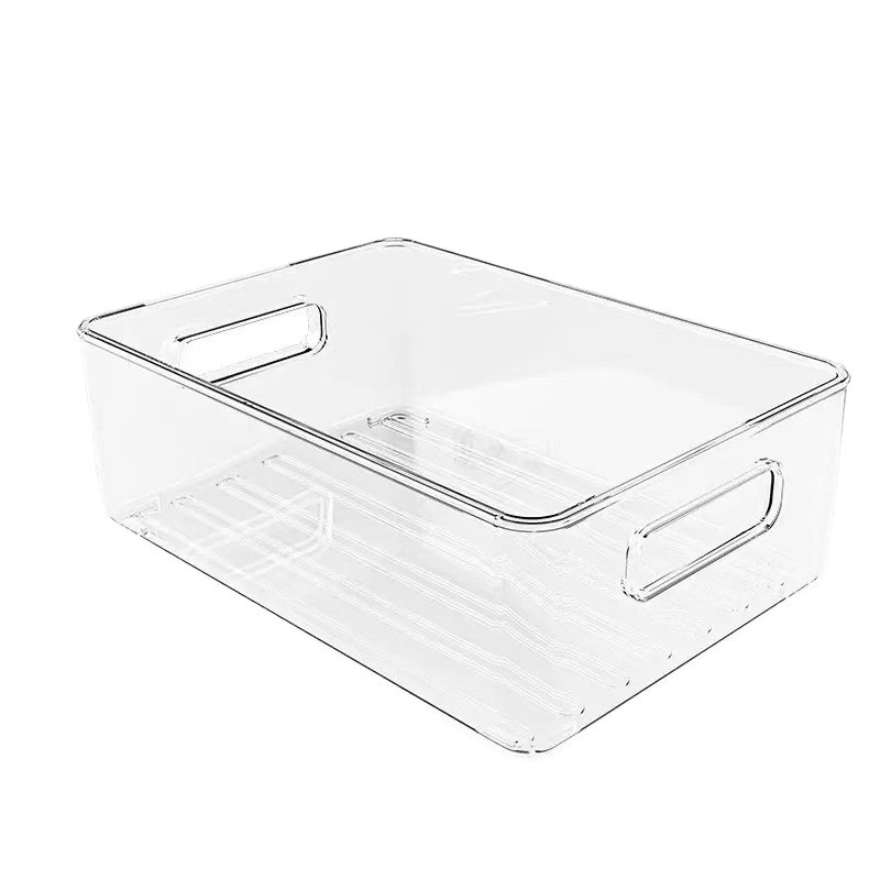 Desktop storage box makeup skincare decoration transparent PET organizing storage box snack storage basket miscellaneous item shelf