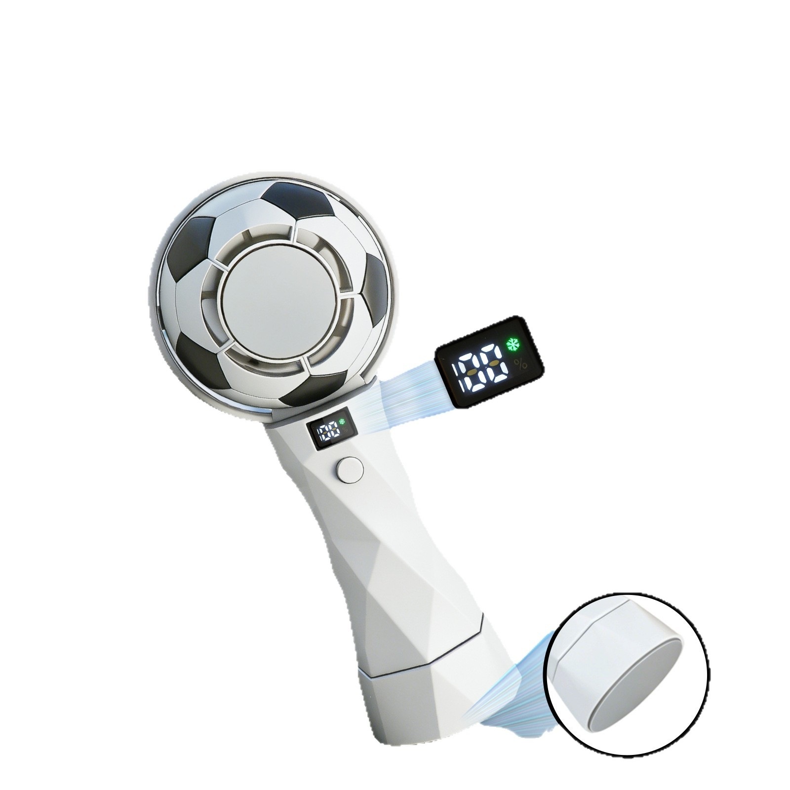 2026 Football Handheld Fan Cooling Turbo Portable Wearable Neck High-Speed Cold Compress Charging Fan