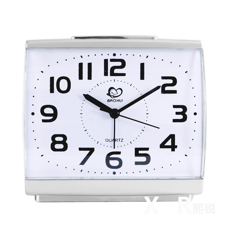 Square Large Alarm Clock with Light Night Glow High-Quality Silent Movement Unbreakable Acrylic Mirror Desktop Clock
