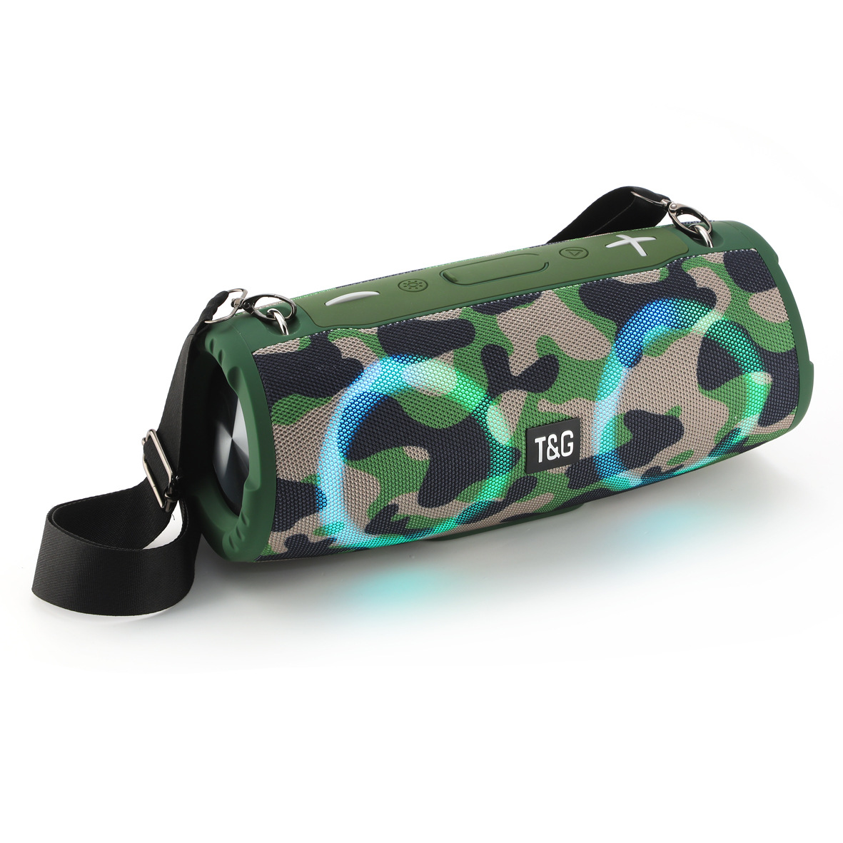 TG676 Dual Channel High Power Stereo Ultra Bass Shoulder-Mounted Battle Drum Bluetooth Wireless Speaker TG New