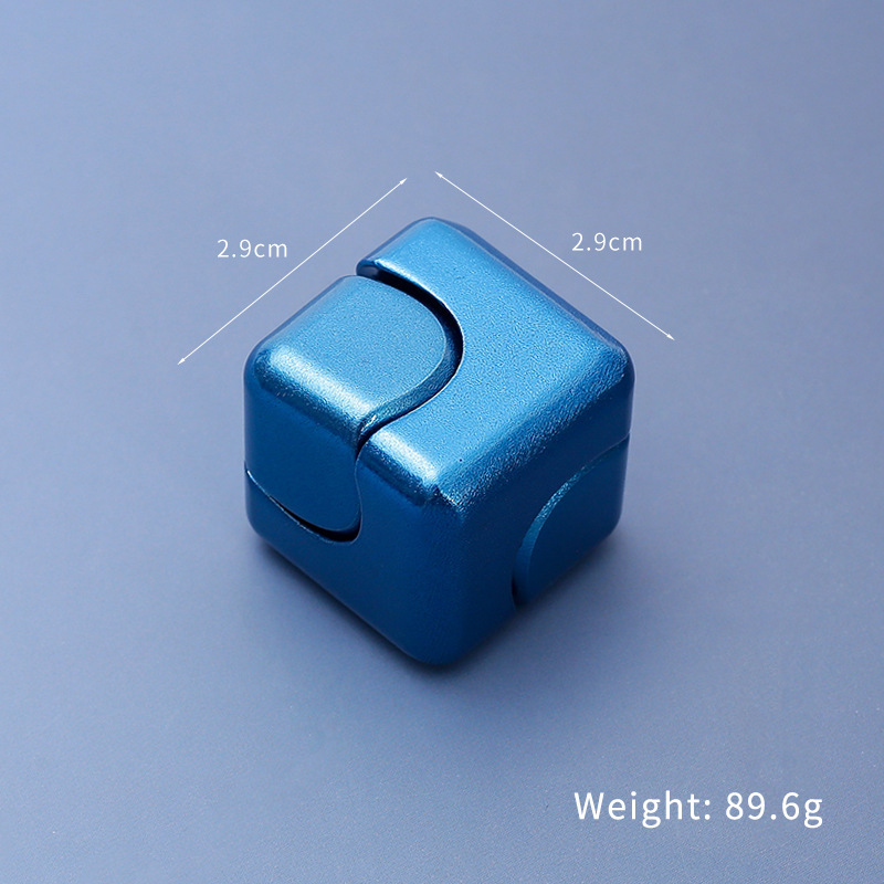 Colorful Metal Cube Finger Spinner Rotatable Detachable Finger Cube Leisure Pastime Toy Gift