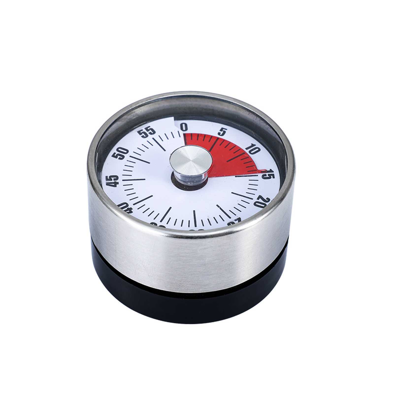 Stainless Steel Mechanical Timer Student Children Household Kitchen Cooking Visual Magnetic Time Management Reminder