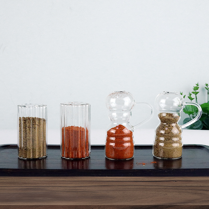 High borosilicate kitchen seasoning box set, oil vinegar bottle, sesame oil bottle, seasoning bottle, kitchen supplies
