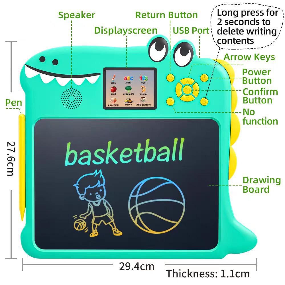 Children's intelligent learning machine kids learning machine handwriting graffiti drawing board literacy math Chinese pinyin training machine