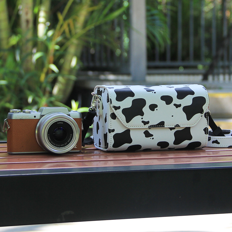 For Sony ZVE10 Panasonic gf8 LX100m2 camera bag Leica DLUX7 Fujifilm 100V film leather case