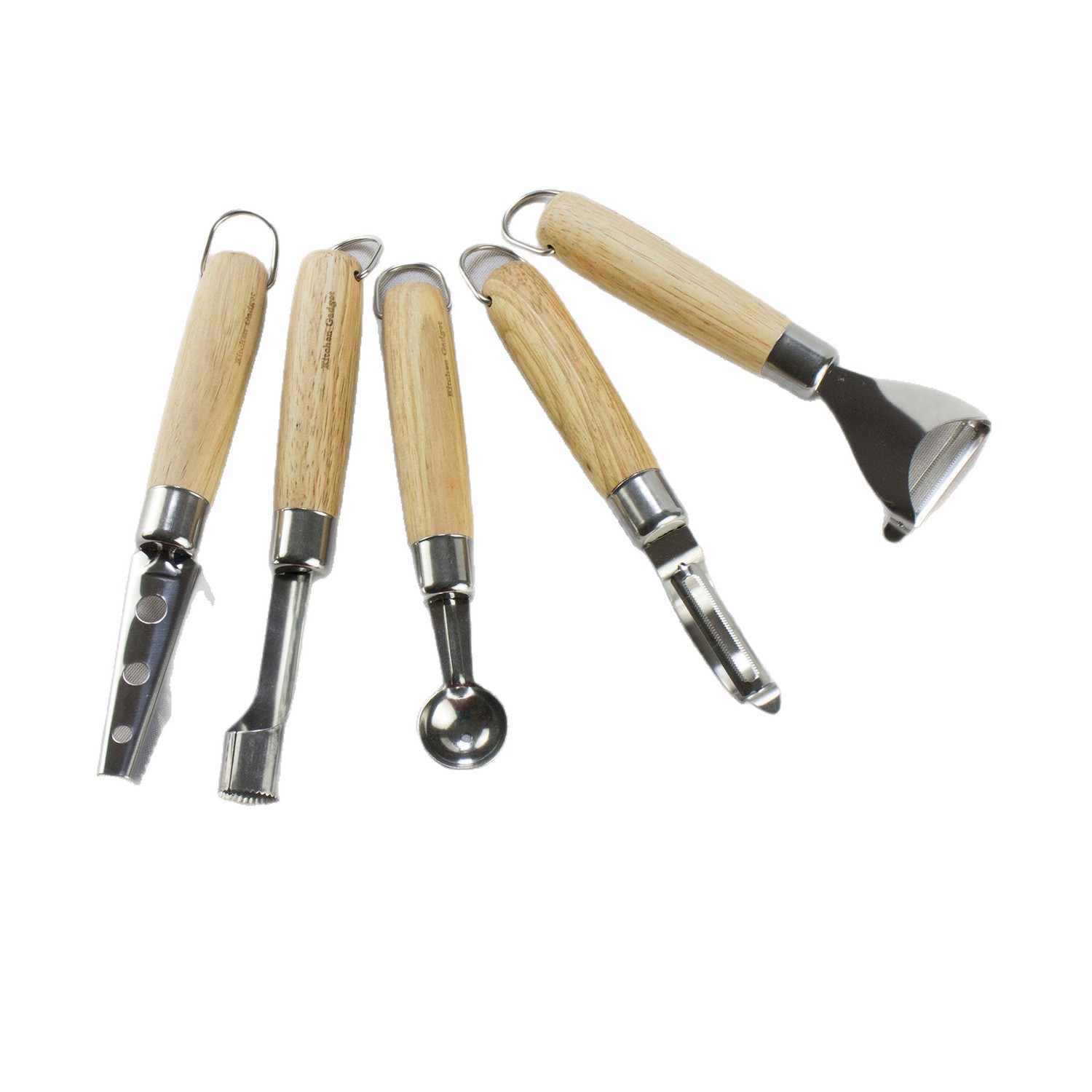 430 stainless steel Y-type straight peeler household kitchen solid wood handle fish scale scraper fruit corer baller