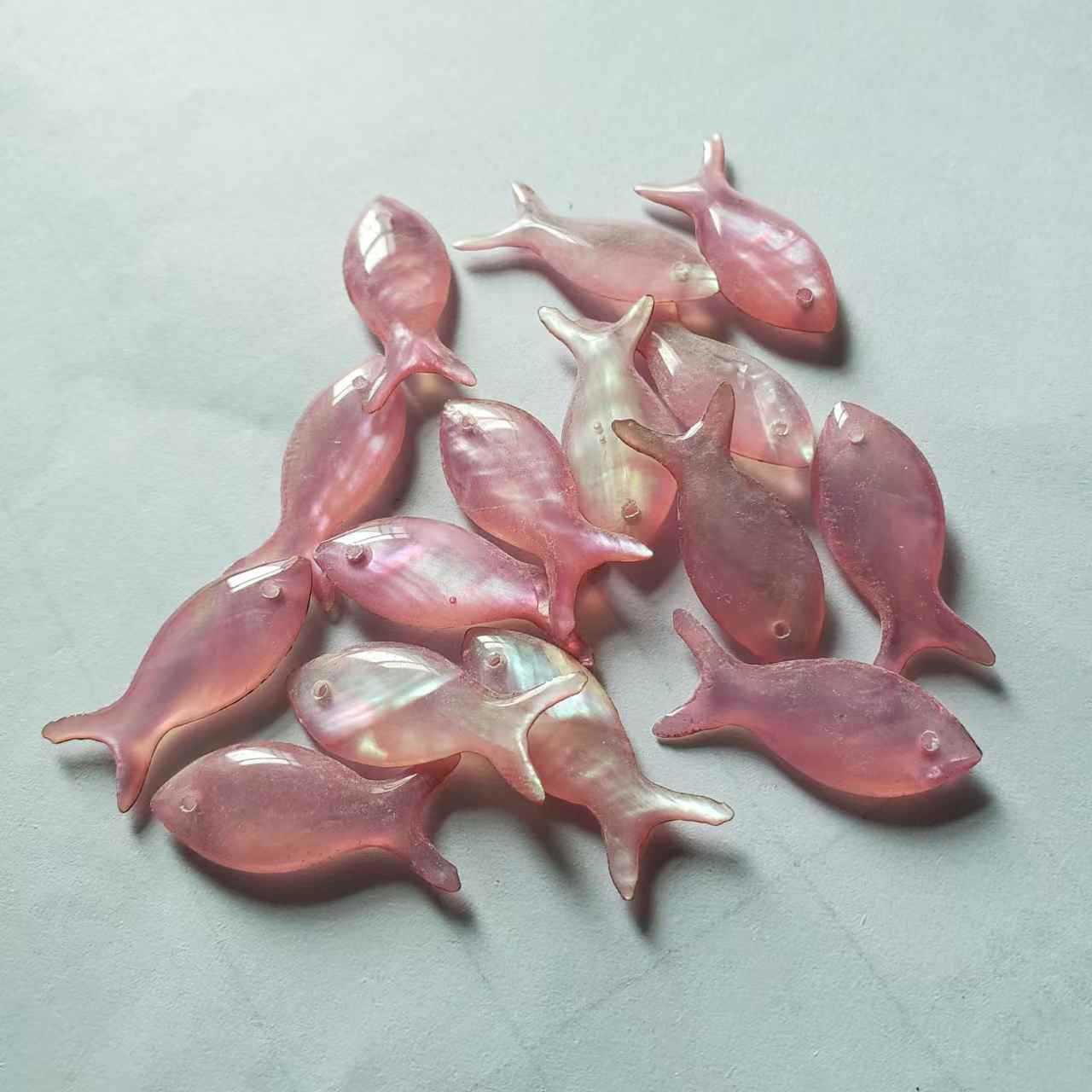 Shell Sticker Fish Single Hole Pendant Fish-Shaped Accessories DIY Earrings Handmade Cute Small Accessories