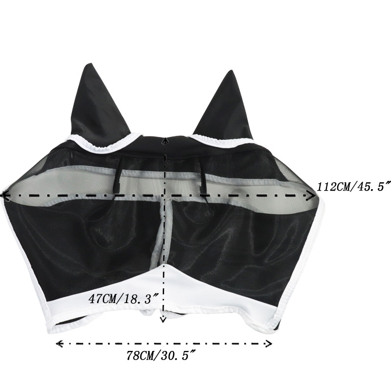 Best Selling Equestrian Horse Face Mask Mosquito Proof Fly Proof Insect Proof Elastic Horse Mask